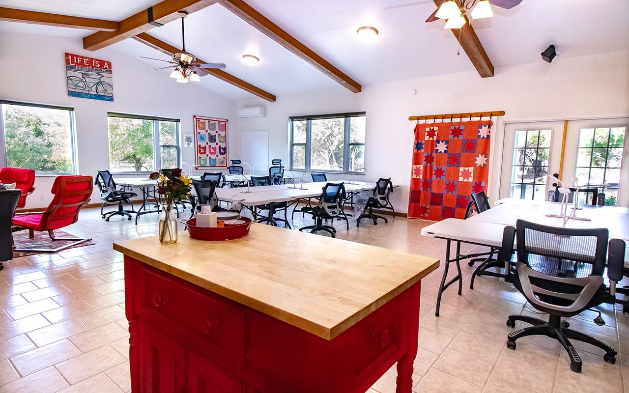 The Gathering Room Room set-up for retreats and conferences.